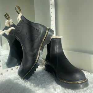 fur-lined dr. martens